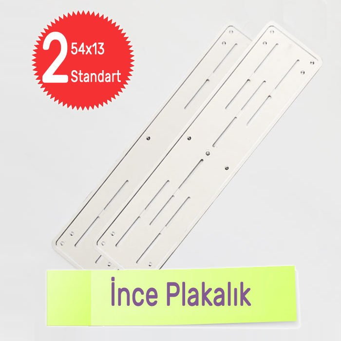 TEAMCAR PLAKA ALTI NİKELAJ İNCE DİKDÖRTGEN  TAKIM