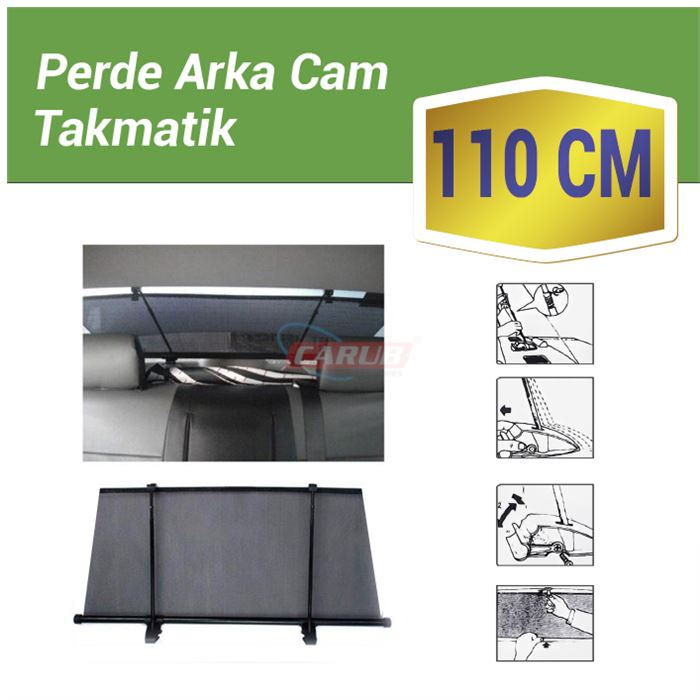 CARUB PERDE ARKA CAM TAKMATİK 110CM 2Lİ ÇUBUK