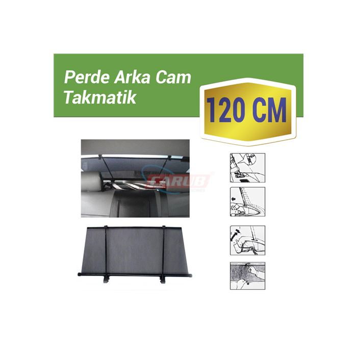 CARUB PERDE ARKA CAM TAKMATİK 120CM 2Lİ  ÇUBUK