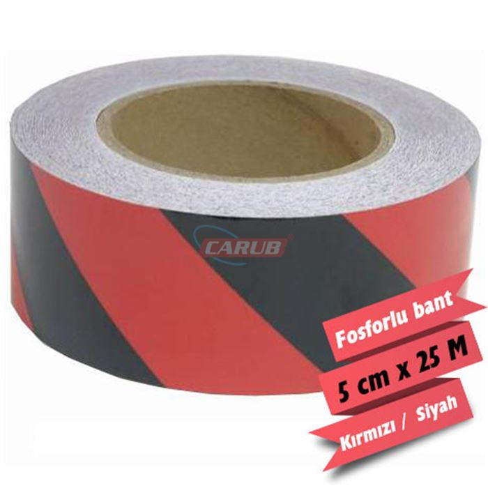 CARUB FOSFOR BANT ÇAPRAZ 5CMX25M KIRMIZI SİYAH