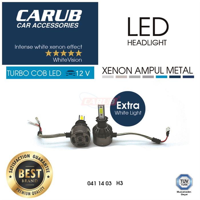 CARUB H3 6500K LED XENON COB
