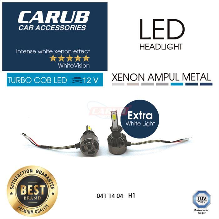 CARUB H1 6500K LED XENON COB