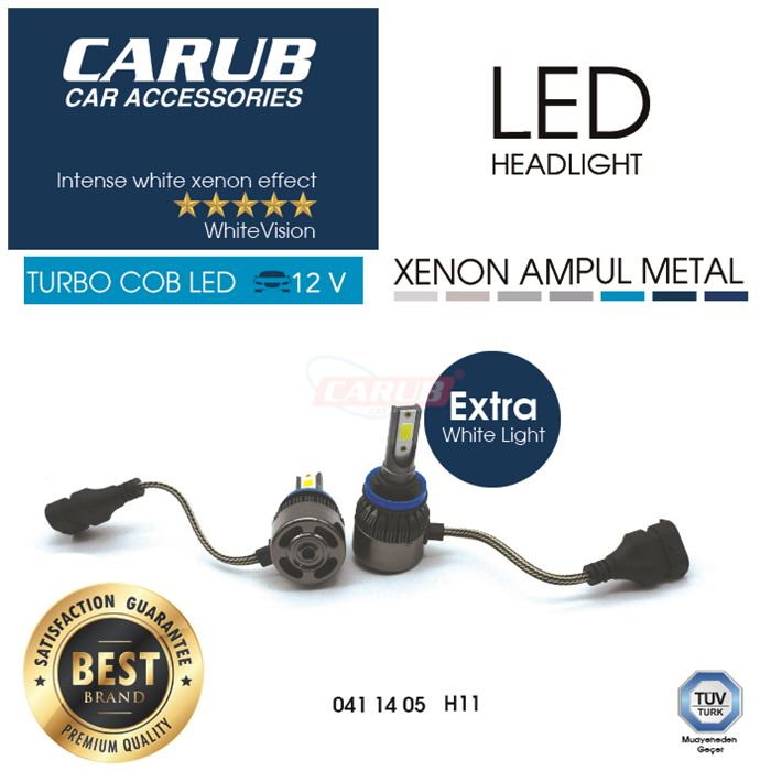CARUB H11 6500K LED XENON COB
