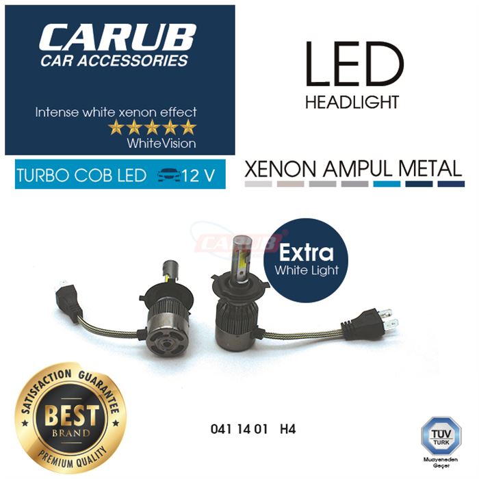 CARUB H4 6500K LED XENON COB