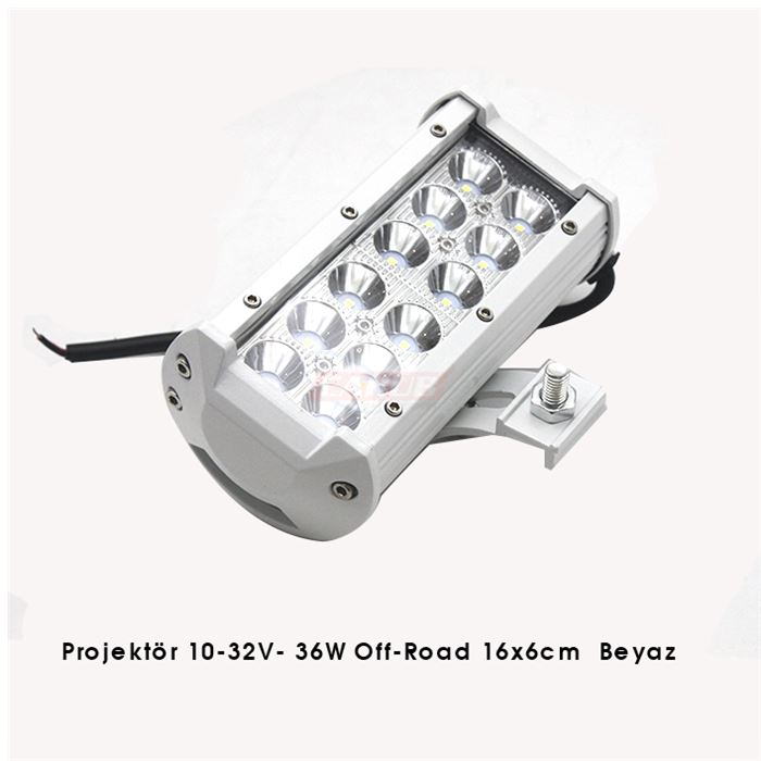 CARUB OFF-ROAD SİS PROJEKTÖR 10-32V 36W 16X6CM BEYAZ
