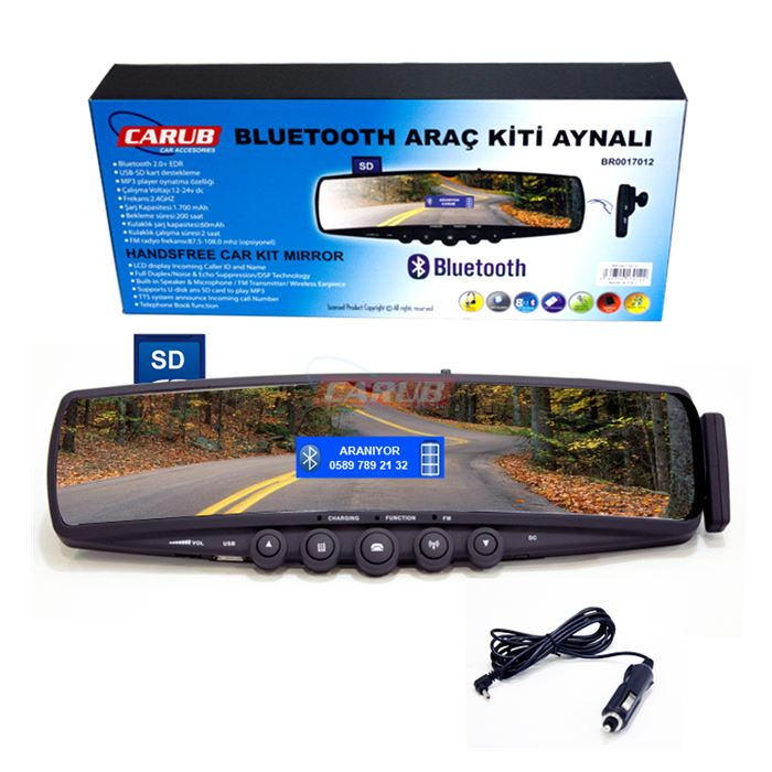 CARUB BLUETOOTH ARAÇ KİTİ AYNA EKRANLI