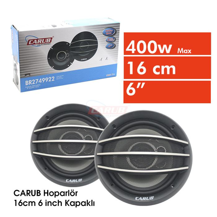 CARUB HOPARLÖR 16 CM  KAPAKLI 6 INC  400W