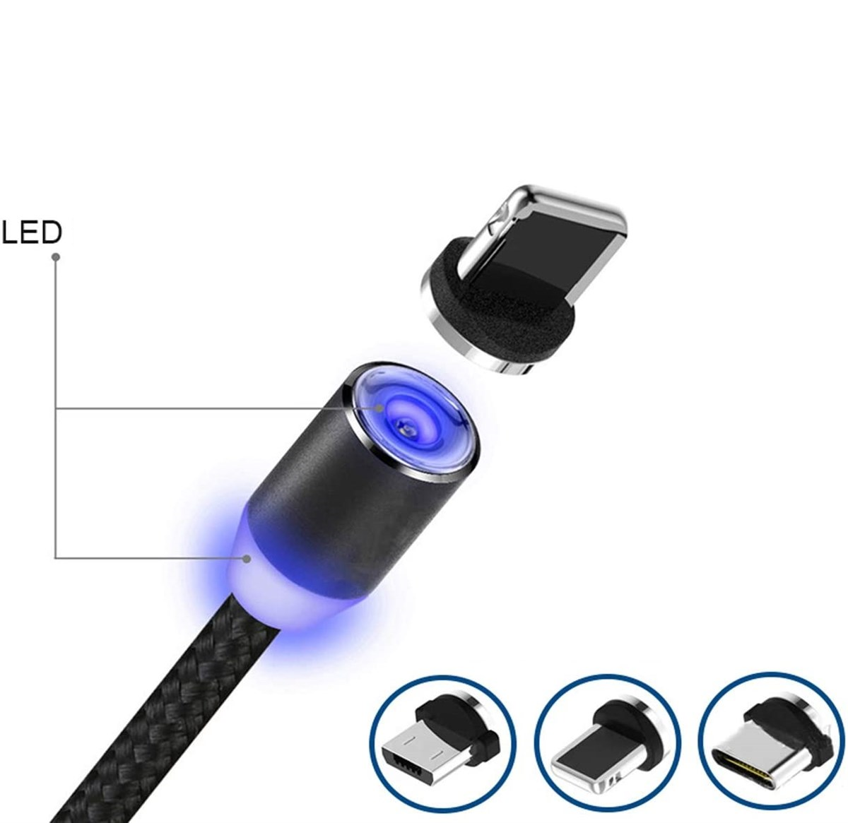 TEAMCAR ŞARJ KABLOSU  3 KAFALI ( TYPE-C /USB MINI / IPHON