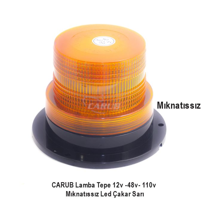 CARUB LAMBA TEPE MIKNATISLI LEDLİ ÇAKAR 12-110V  SARI