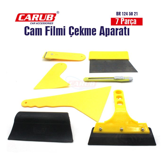 CARUB CAM FİLMİ ÇEKME APARATI SETİ 7 PARÇA