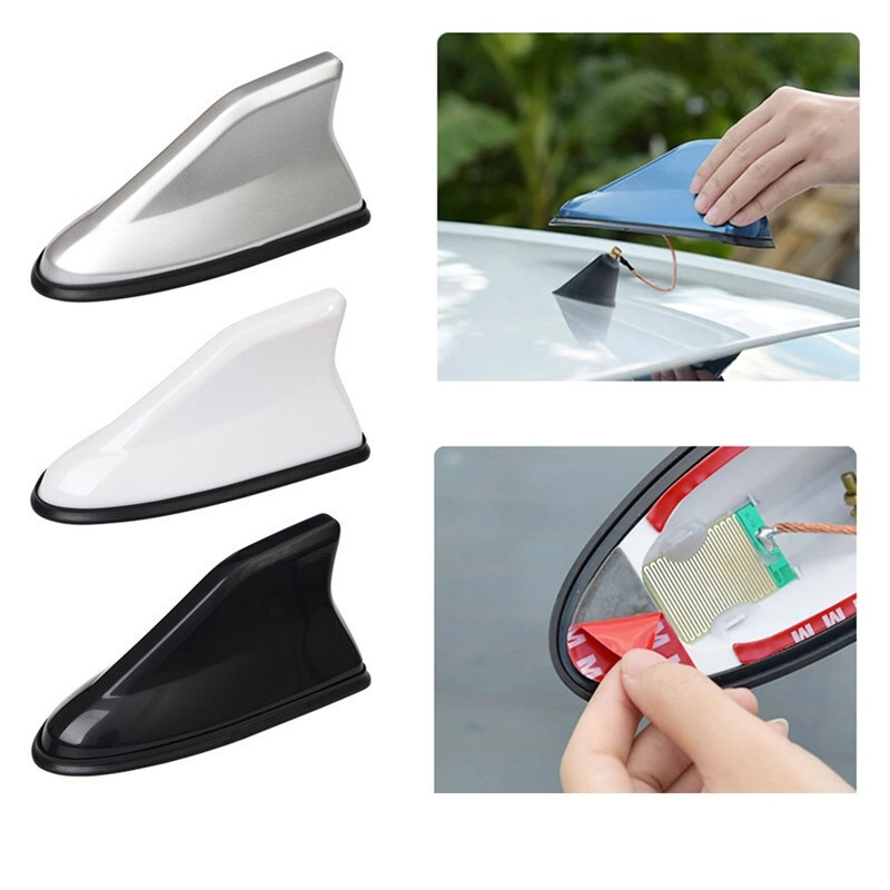 TEAMCAR ANTEN SHARK KABLOLU  ALTI SİLİKONLU BEYAZ