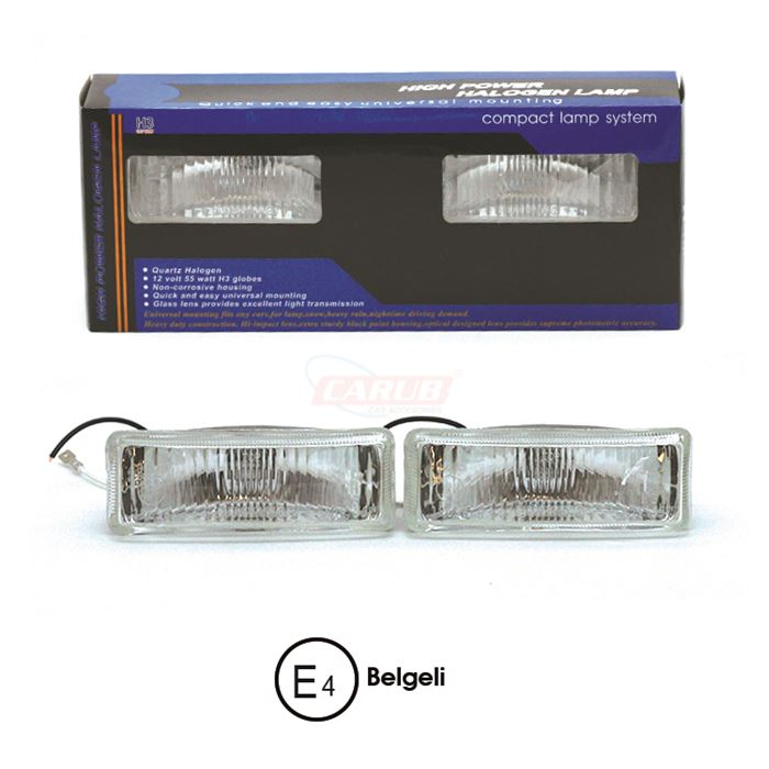 CARUB SİS LAMBASI 12V 13X4CM DİKDÖRTGEN BEYAZ   EMARK BELGE