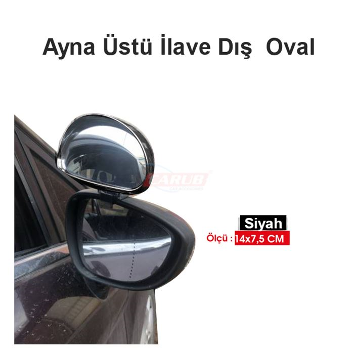 CARUB DIŞ DİKİZ AYNA AYNA EĞİTMEN SİYAH 14X8CM
