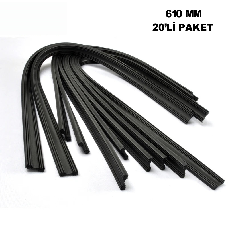 TEAMCAR SİLECEK LASTİĞİ 600 MM 24"  İNCE SIRT  20Lİ PAKET