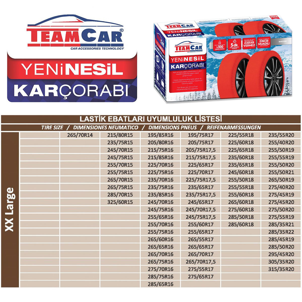 TEAMCAR KAR ÇORABI ACTIVE  XX-LARGE