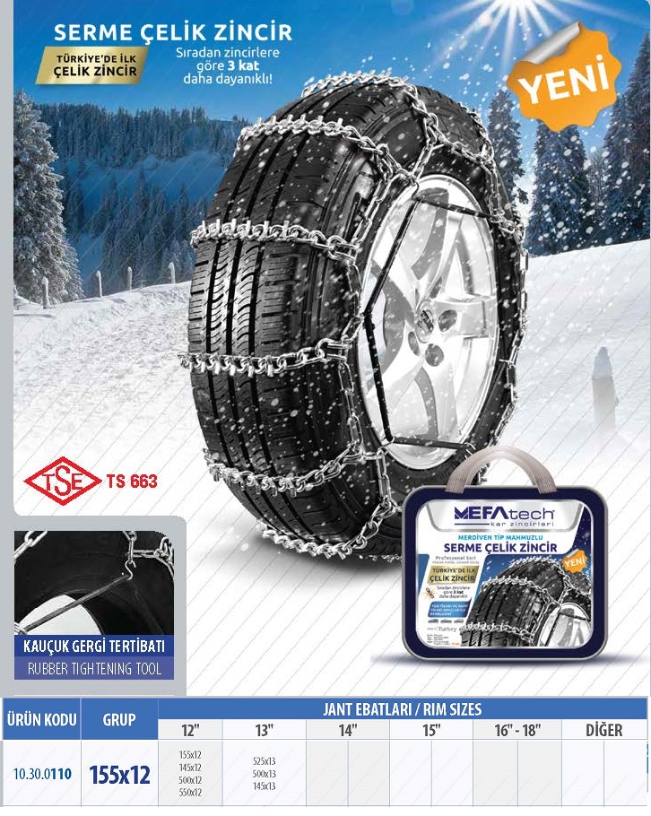 MEFATECH MEFATECH KAR ZİNCİRİ SERME MERDİVEN 155X12     SM110