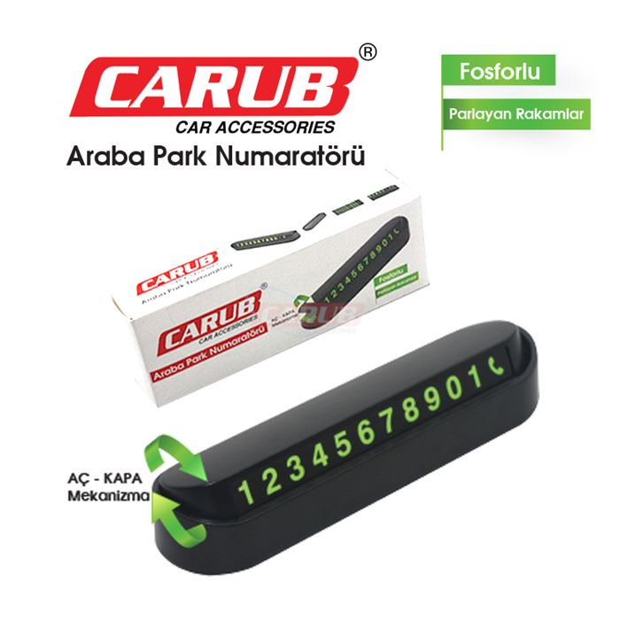 CARUB TORPİDO ÜSTÜ PARKTEL NUMARATÖR FOSFORLU KAPAKLI