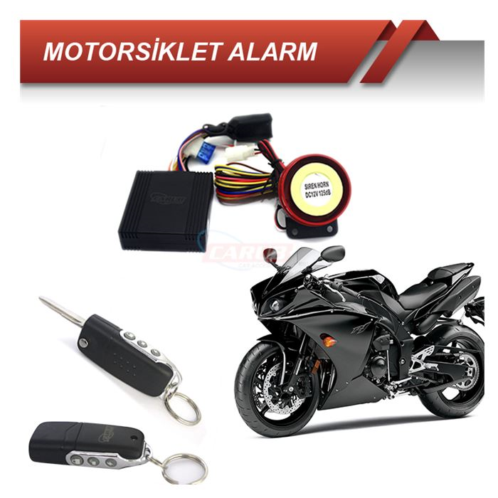 CARUB MOTOSİKLET ALARM 12V  SUSTALI KUMANDA