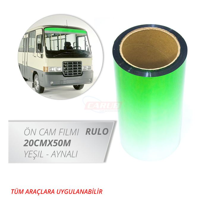 CARUB CAM FİLMİ ÖN 20CMX50MT YEŞİL AYNALI