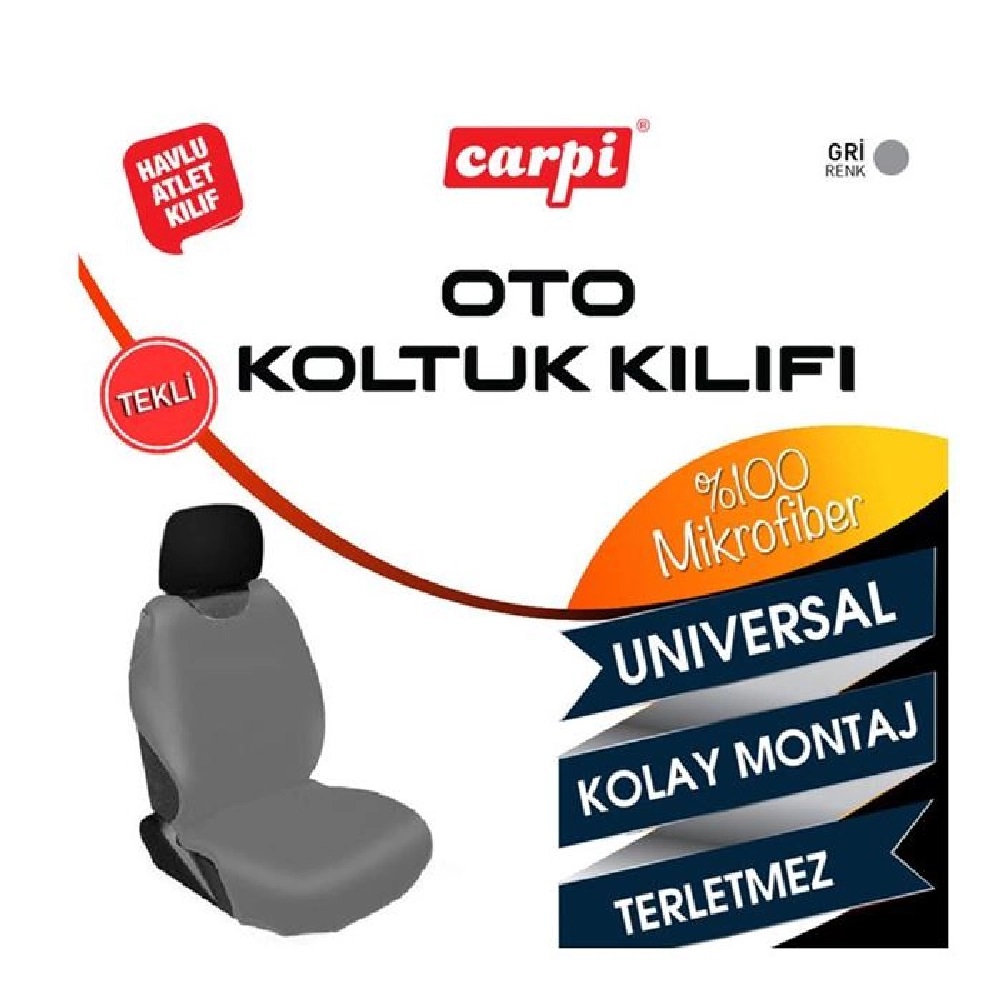 CARUB MİNDER ATLET KILIF MİKROFİBER HAVLU  GRİ  ADET