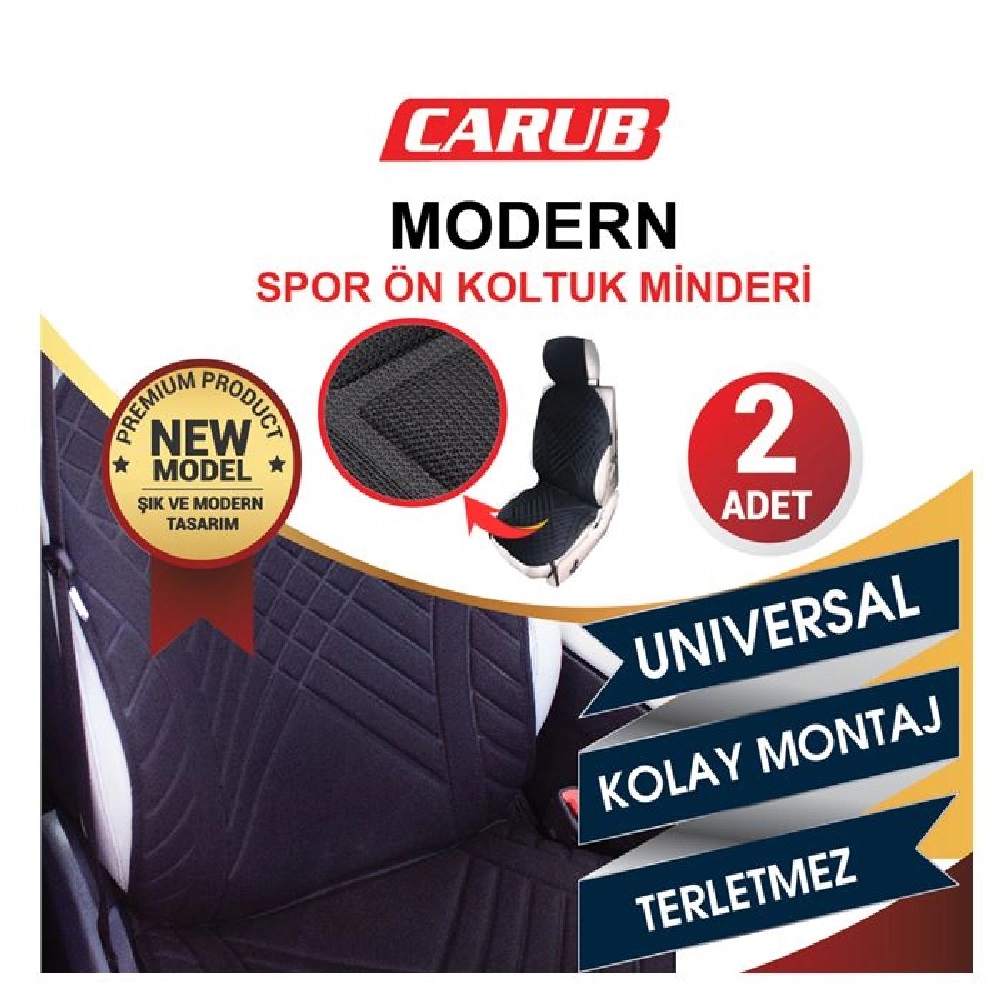 CARUB MİNDER SPOR MODERN TARZ  2 Lİ TK SİYAH