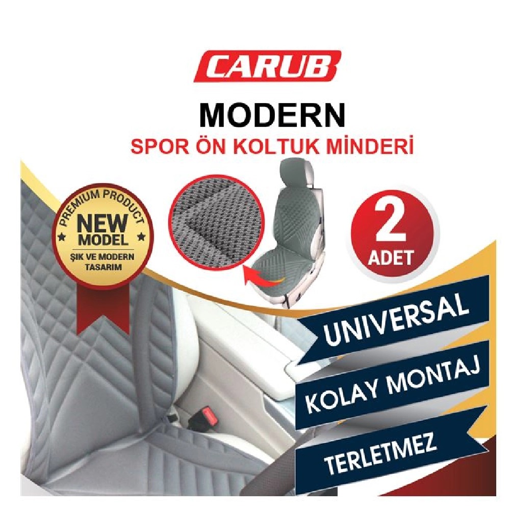 CARUB MİNDER SPOR MODERN TARZ  2 Lİ TK GRİ