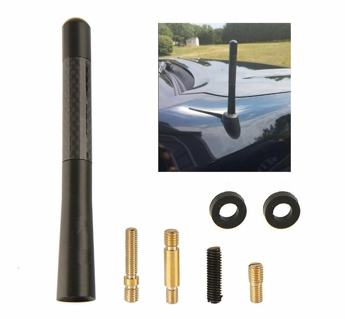 TEAMCAR ANTEN ÇUBUĞU SİYAH KARBON  12CM   ( 002003 )