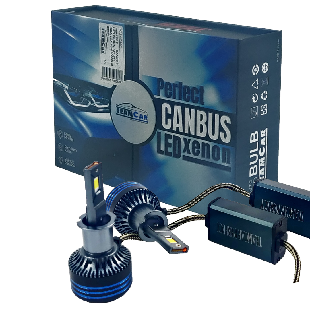 TEAMCAR PERFECT H3 CANBUS LED XENON 12V-24V KISA LÜX 70W 20000LM 8000K