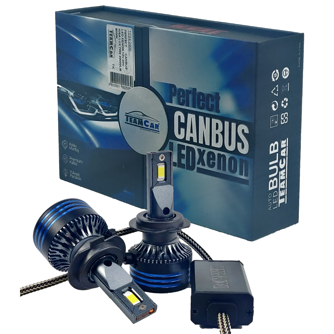 TEAMCAR PERFECT H7 CANBUS LED XENON 12V-24V KISA LÜX 70W 20000LM 8000K