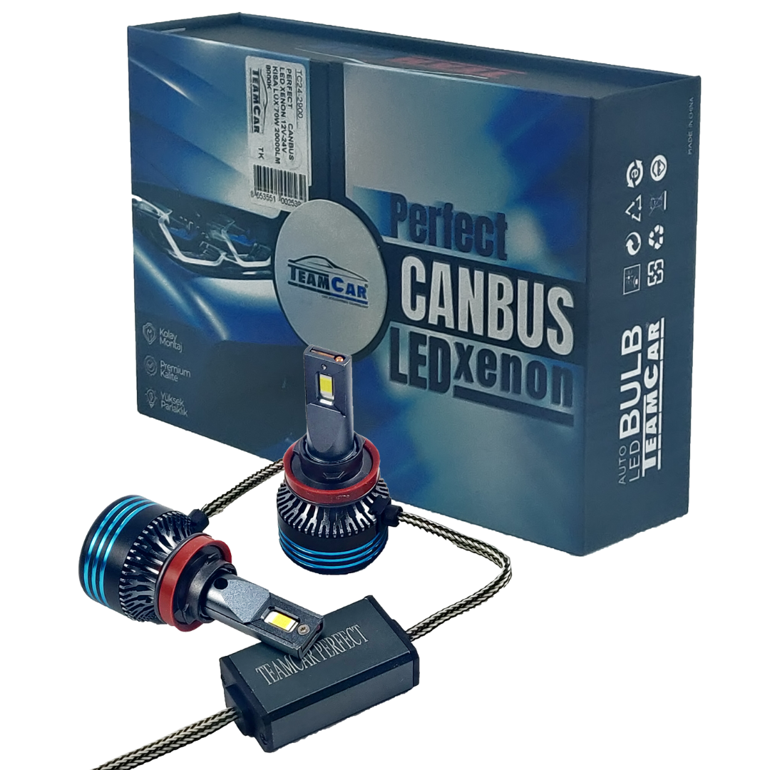 TEAMCAR PERFECT H11 CANBUS LED XENON 12V-24V KISA LÜX 70W 20000LM 8000K