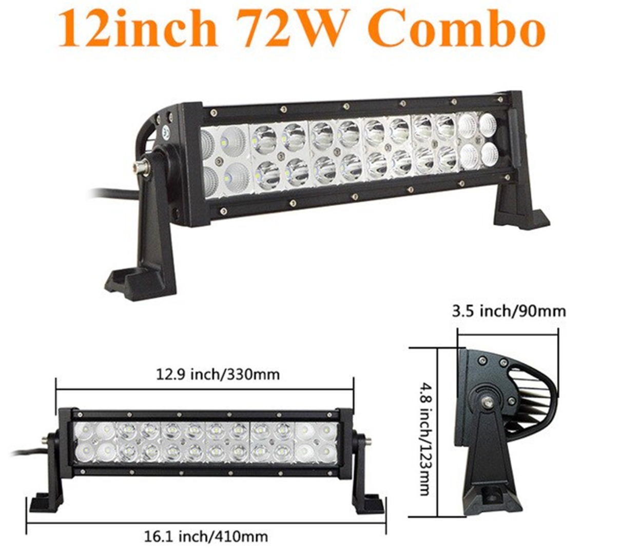 TEAMCAR OFF-ROAD LED BAR SİS PROJ. 9-30V 24 LED 72W ÇİFT SIRA  33CM