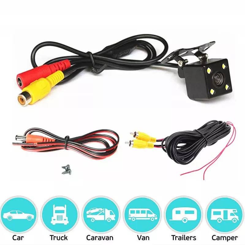 TEAMCAR KAMERA GECE GÖRÜŞLÜ 4 LEDLİ 12V KELEBEK KARE   ( 002881 )