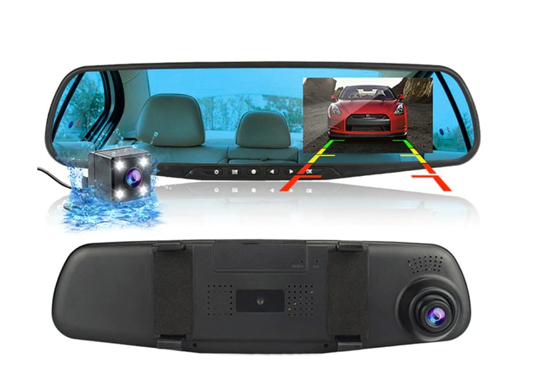 TEAMCAR DVR AYNA MONİTÖRLÜ  KAYIT CİHAZI ÖN-ARKA KAMERA  FULLHD     ( 002898 )
