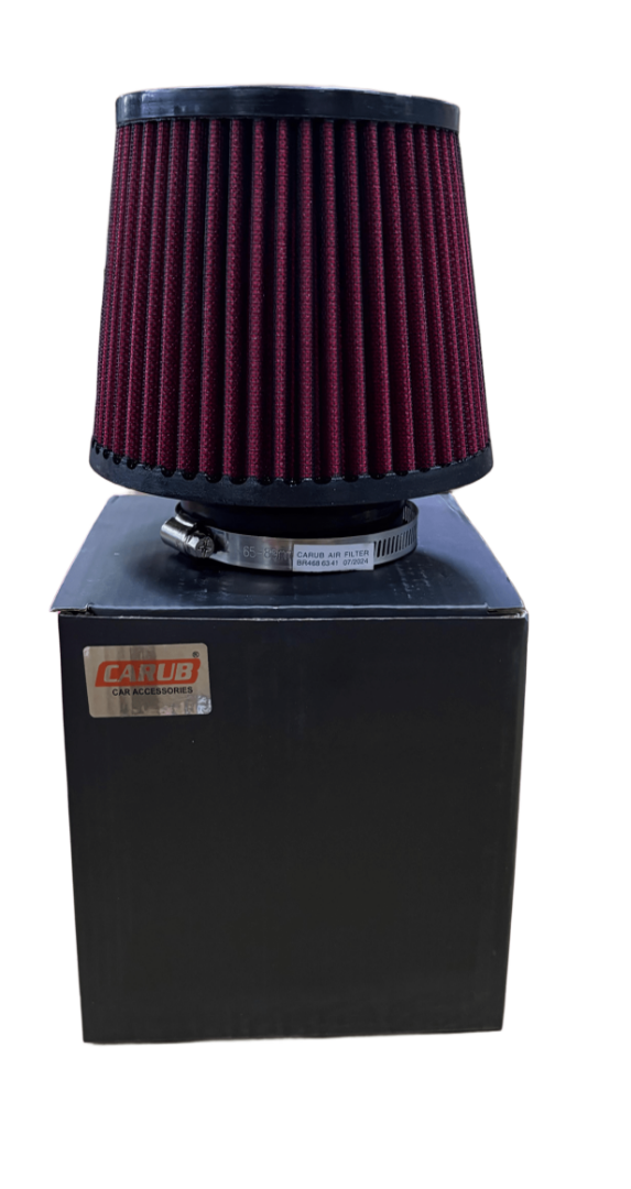 CARUB HAVA FİLTRESİ KISA TİP  76MM 16CM KIRMIZI