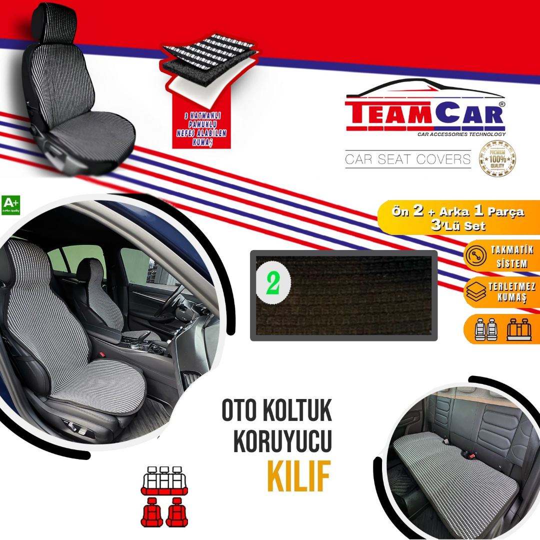 TEAMCAR MİNDER KİLİM TİP  ÖN + (ARKA SERME)  3 PARÇA  MODEL:02