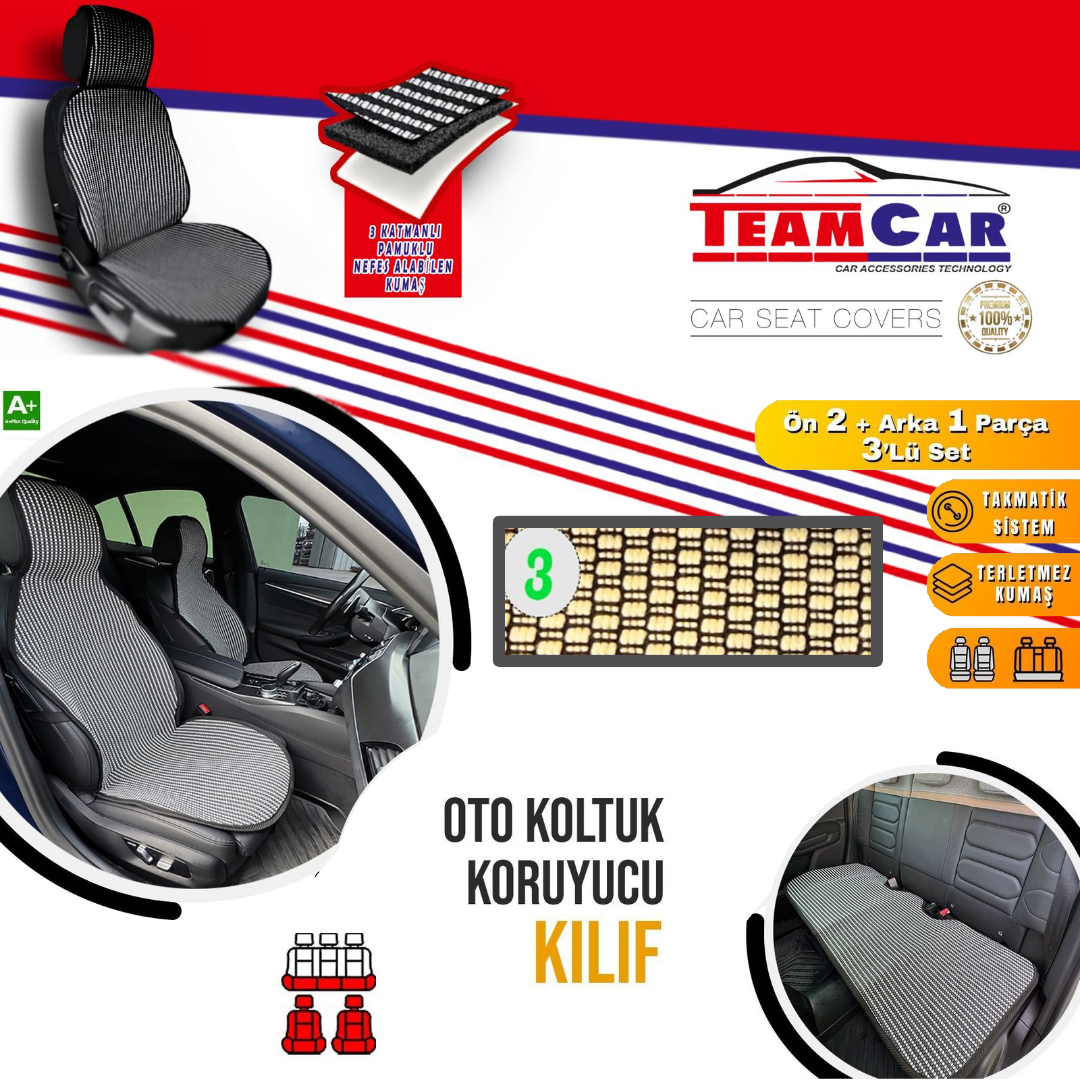 TEAMCAR MİNDER KİLİM TİP  ÖN + (ARKA SERME)  3 PARÇA  MODEL:03