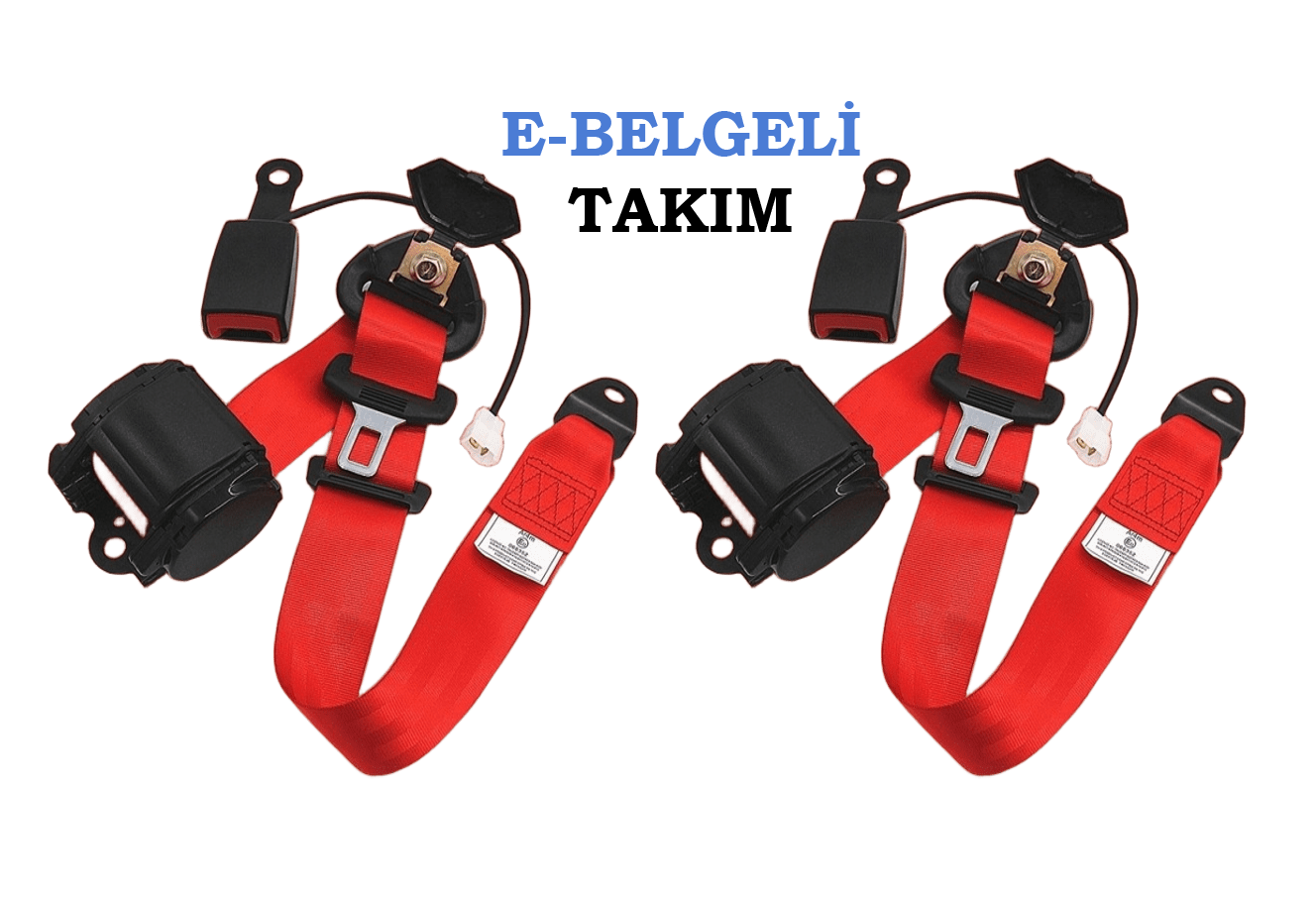 CNK EMNİYET KEMERİ OTOMATİK 3 NOKTA SENSÖRLÜ KISA DEMİRLİ E-BELGELİ KIRMIZI