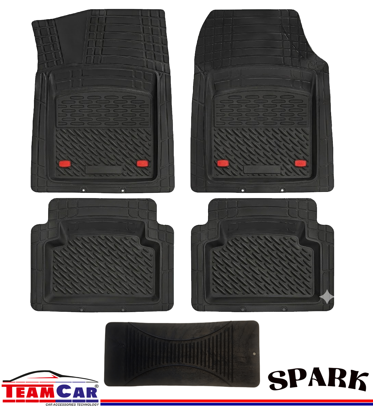 TEAMCAR SPARK SAFİR 4D HAVUZLU PASPAS SİYAH
