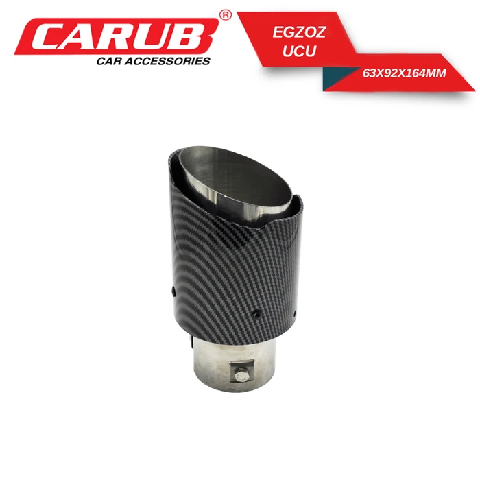 CARUB EGZOZ UCU AKRAPOVIC CARBON  TEK 63x92x164mm