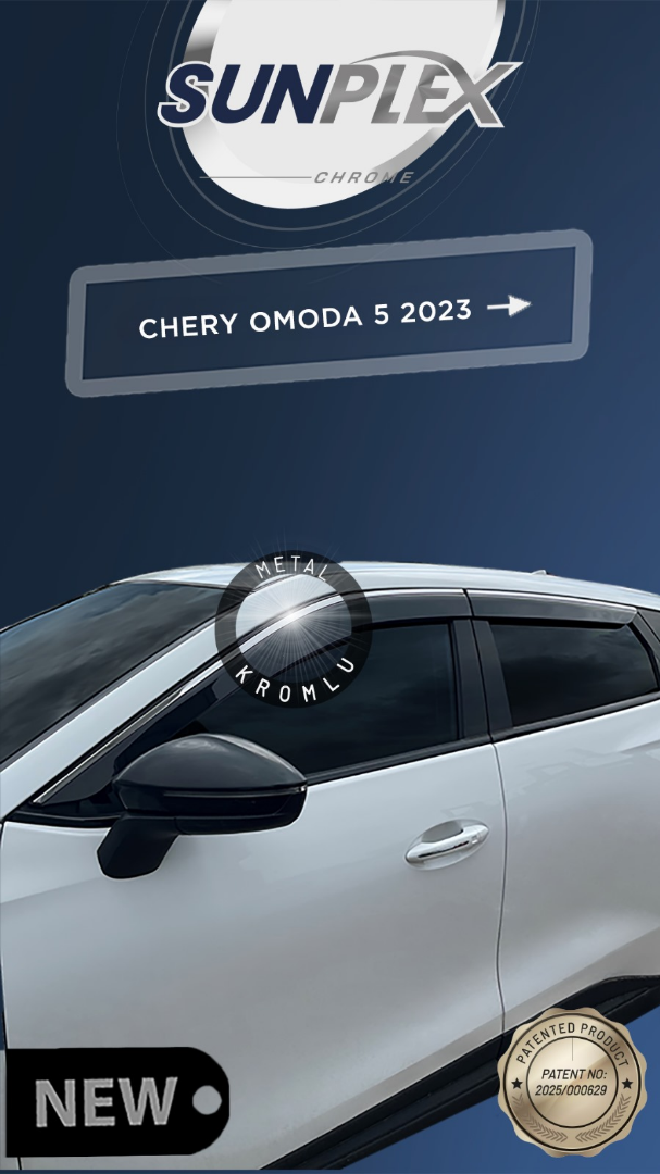 SUNPLEX CHERY OMODA 5 23-  CHROME CAM RÜZGARLIĞI  4LÜ