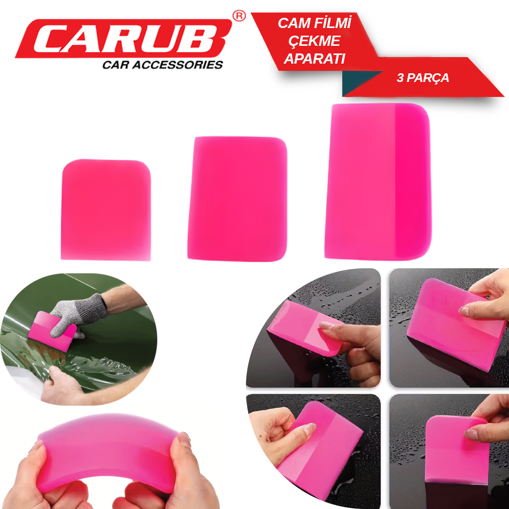 CARUB CAM FİLMİ ÇEKME APARATI PPF RAGLE  6CM-10CM-12CM 3LÜ SET
