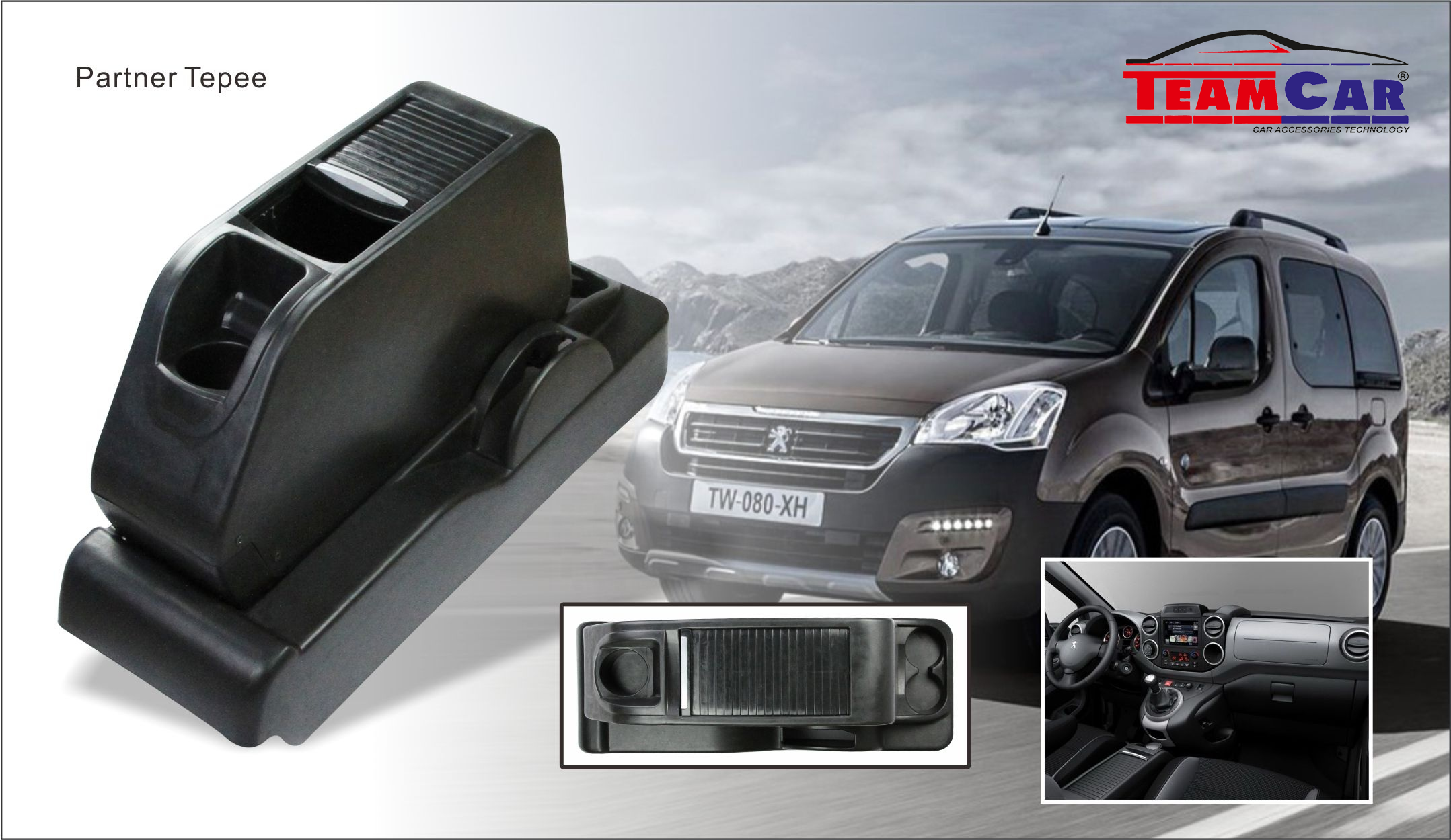 TEAMCAR PEUGEOT PARTNER TEPEE 08- BERLINGO 08- ORJ. KOLÇAK KOL DAYAMA SİYAH