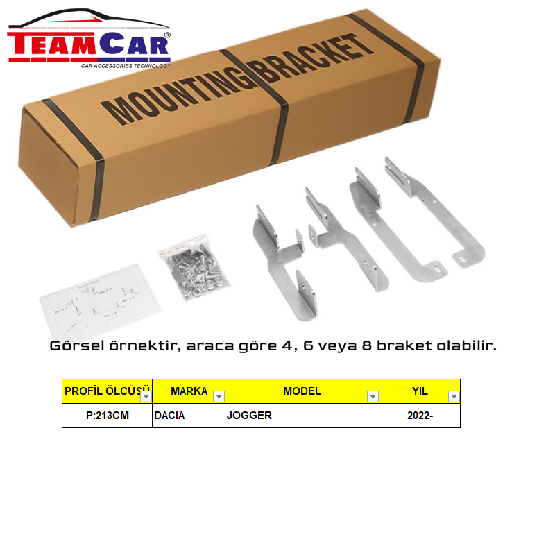 TEAMCAR DACIA JOGGER 22- YAN BASAMAK AYAĞI   P:213CM