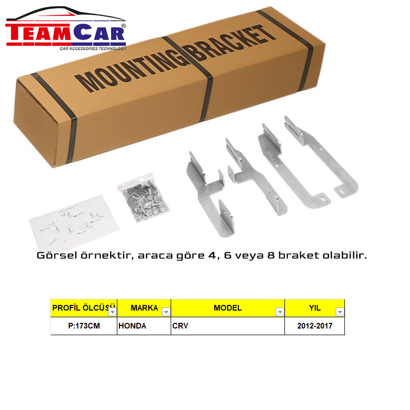 TEAMCAR HONDA CRV 12-17 YAN BASAMAK AYAĞI   P:173CM