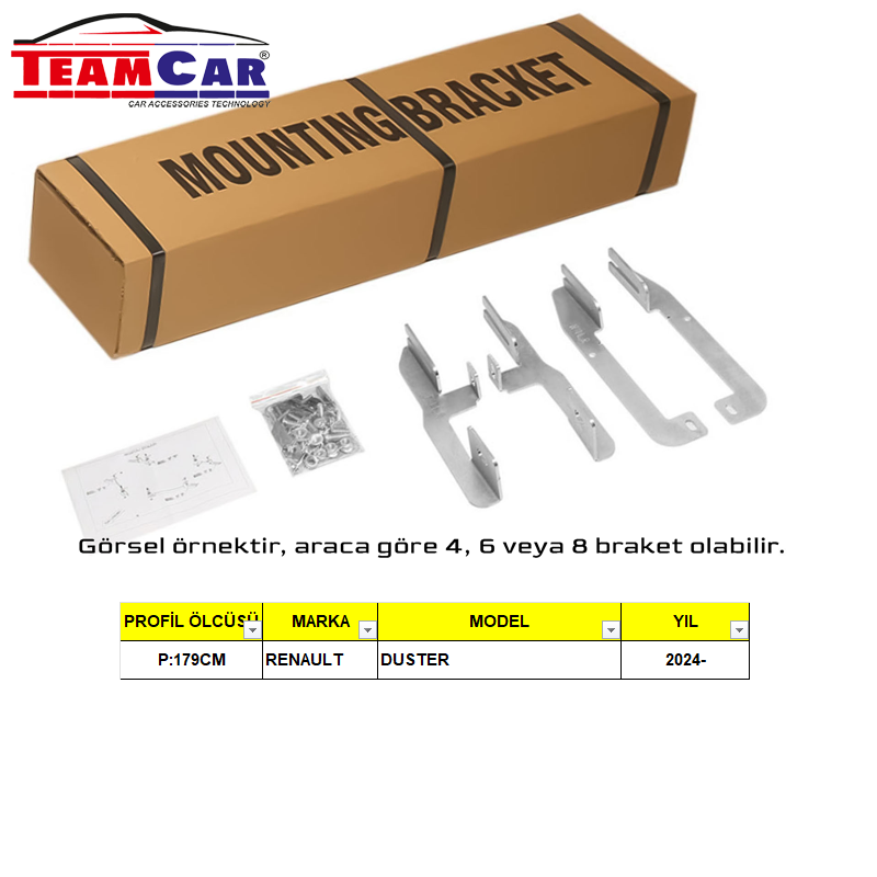 TEAMCAR RENAULT DUSTER 24- YAN BASAMAK AYAĞI  P:179CM