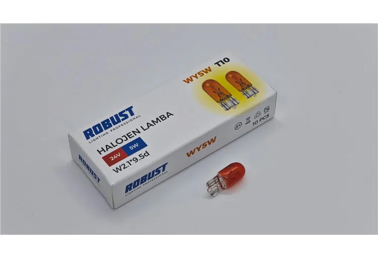 ROBUST RHL2022 — 24V T10 5W BÜYÜK DİPSİZ AMPUL TURUNCU ( AMBER )