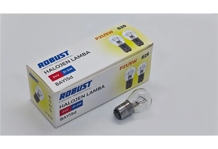 ROBUST RHL2023 — 24V 21/5W 1016 AMPUL DİPLİ  ÇİFT FLAMA BAY15D