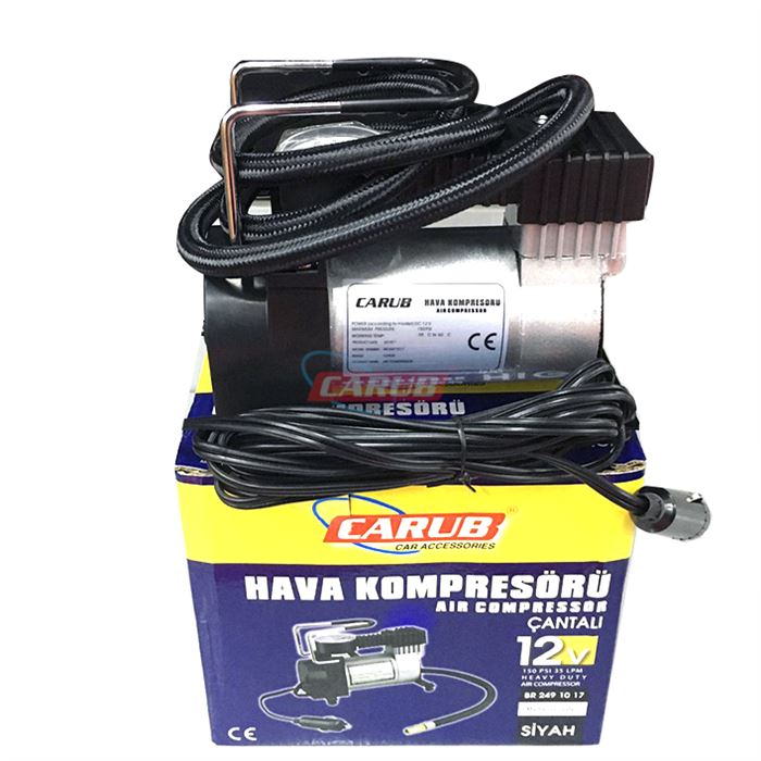 CARUB HAVA KOMPRESÖRÜ 12V METAL SİYAH