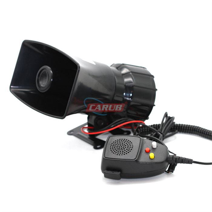 CARUB SİREN 7 SESLİ ELEKTRONİK MİKROFONLU SİYAH