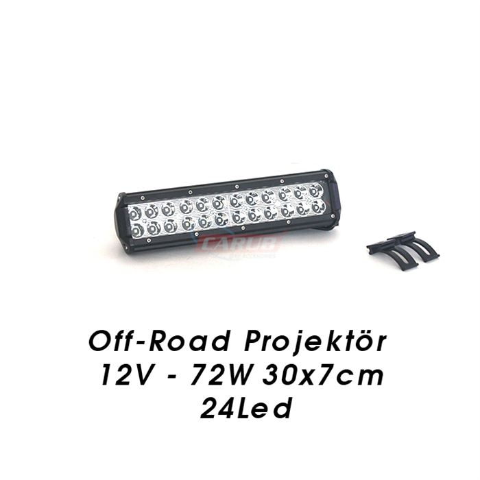 CARUB OFF-ROAD SİS PROJEKTÖR 10-30V 72W 30X7 24 LED